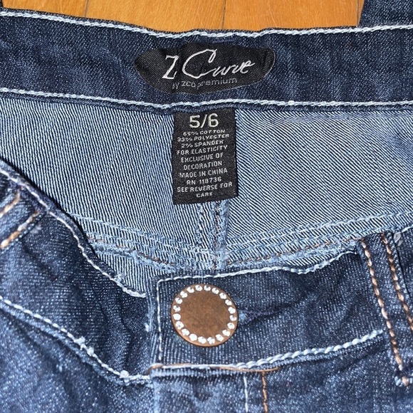 Women’s Z Curve by ZCO Premium Bling Blue Jeans Size 5/6 - Picture 13 of 16